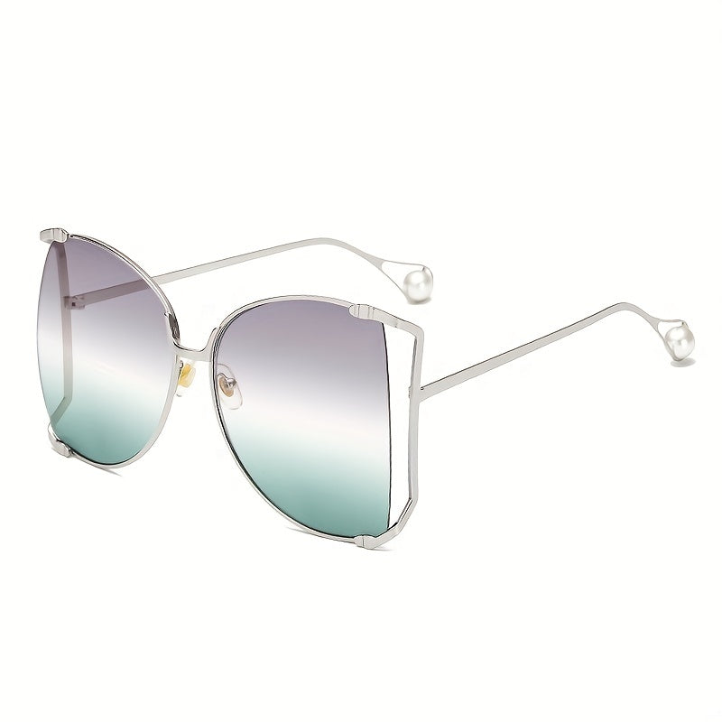 Oversized Butterfly Hollow Sun Glasses Women Y2K Gradient Metal Glasses