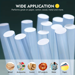 10 Hot Melt Glue Sticks 4 inch 11mm DIY Crafts Transparent Fabric Decorat