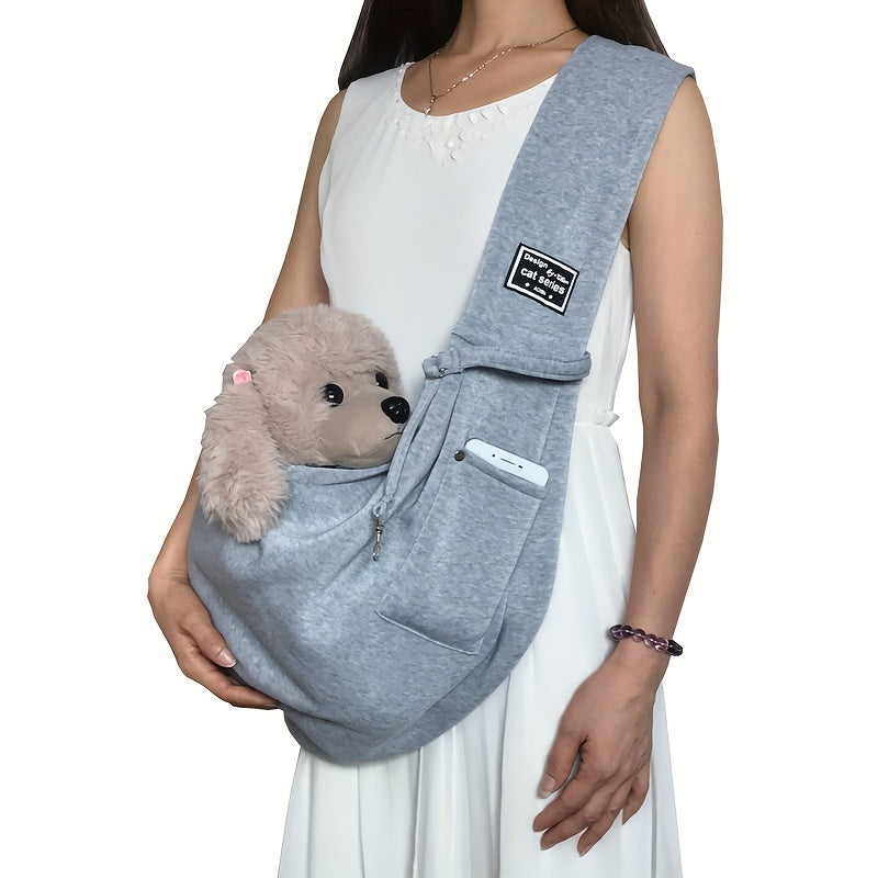 Portable Pet Sling Carrier Adjustable Strap Large Capacity Dog Bag