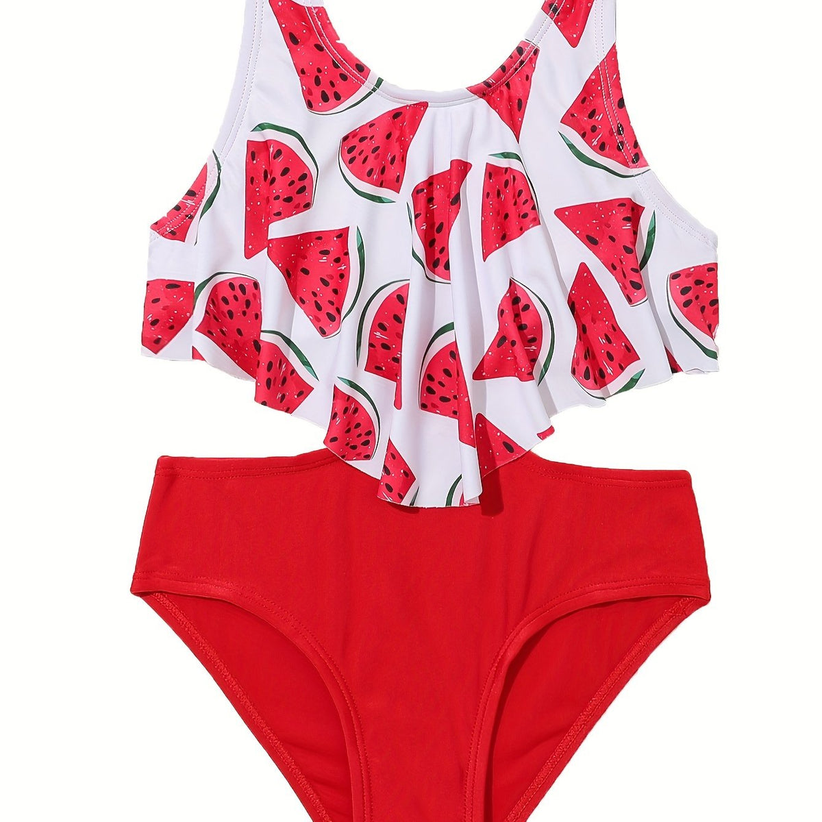 Watermelon Graphic 1pc Swimsuit for Toddler Girls