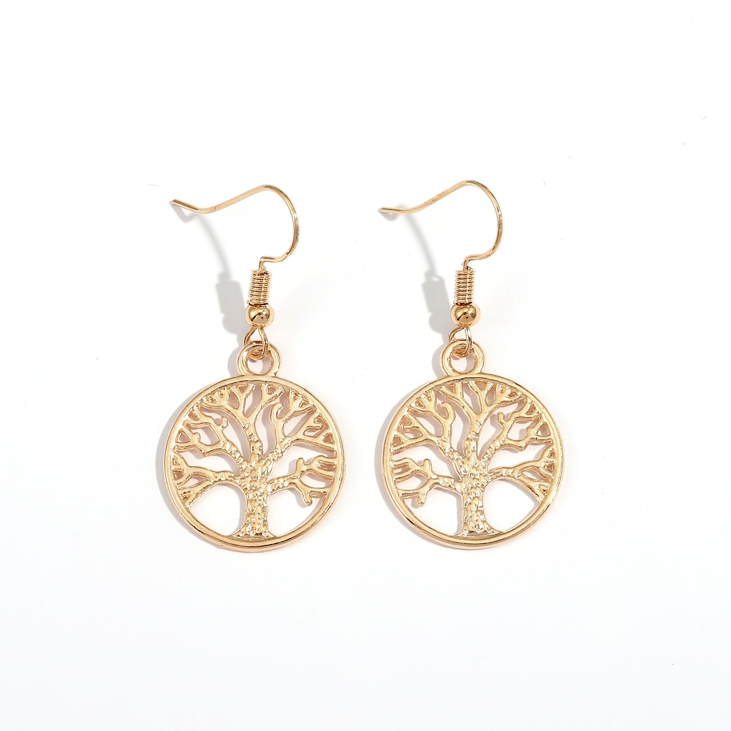 Golden Tree Of Life Earrings Women's Jewelry Gift
