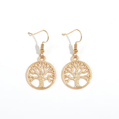Golden Tree Of Life Earrings Women's Jewelry Gift