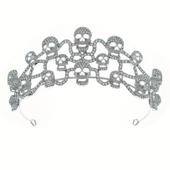 Punk Skull Crown Headband for Halloween Party Cosplay