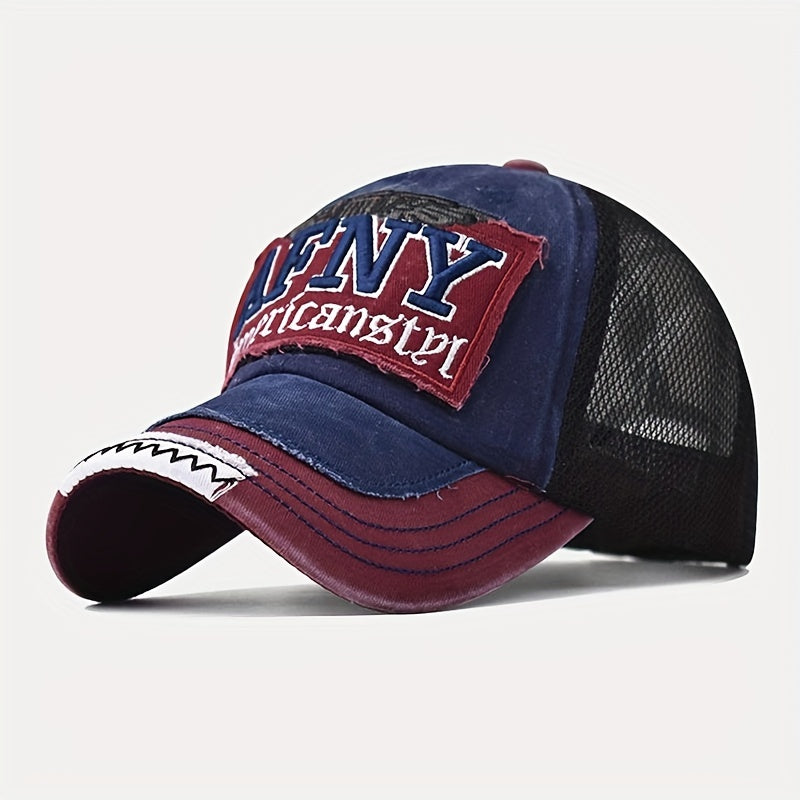 AFNY Letter Mesh Baseball Cap Vintage Sports Hat Summer Visor