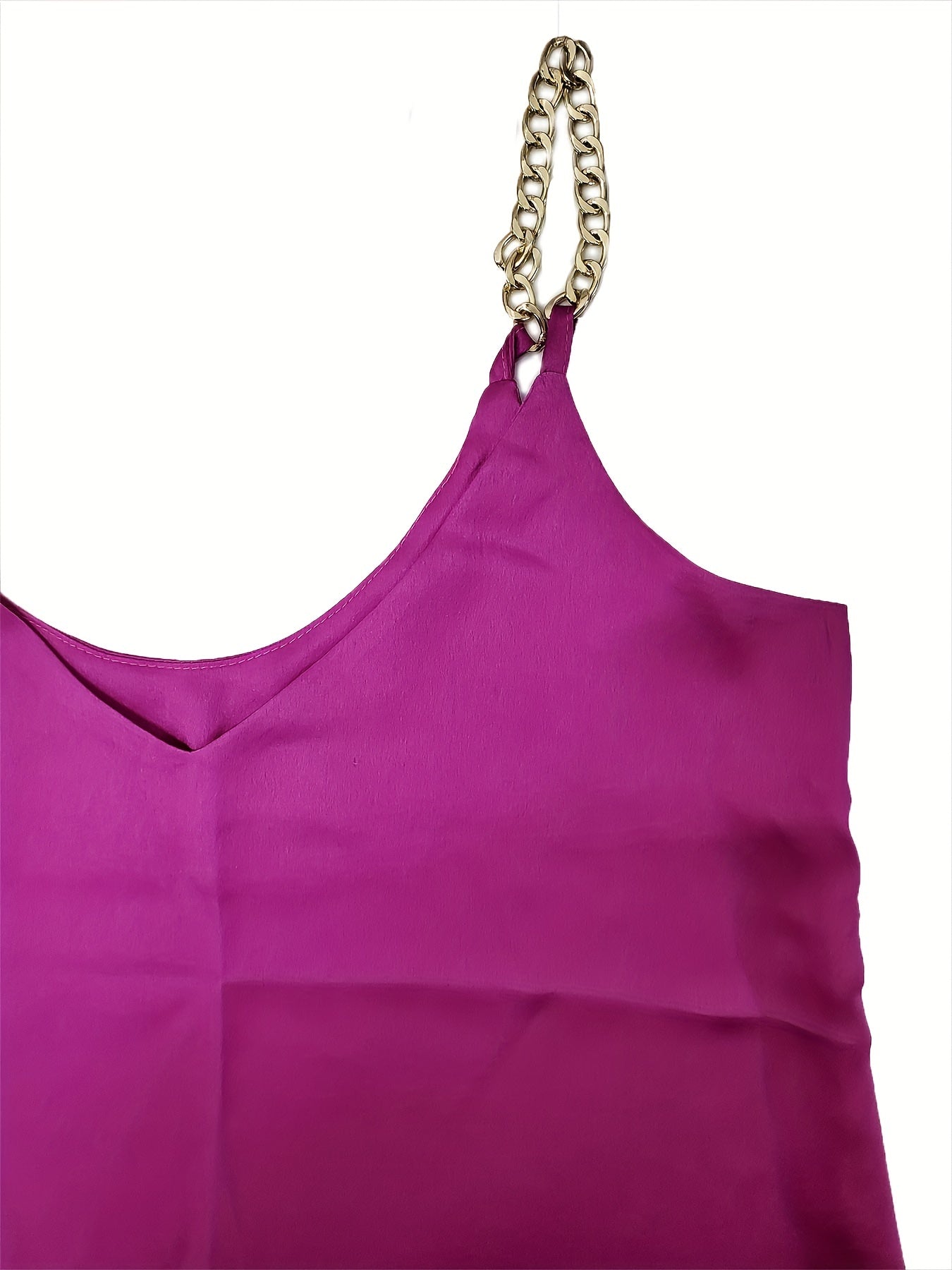 Women's Chain Strap V-Neck Sleeveless Cami Top