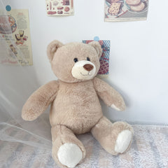 Rice Bear Plush Toy Soft Beige Stuffed Animal Bedside Companion