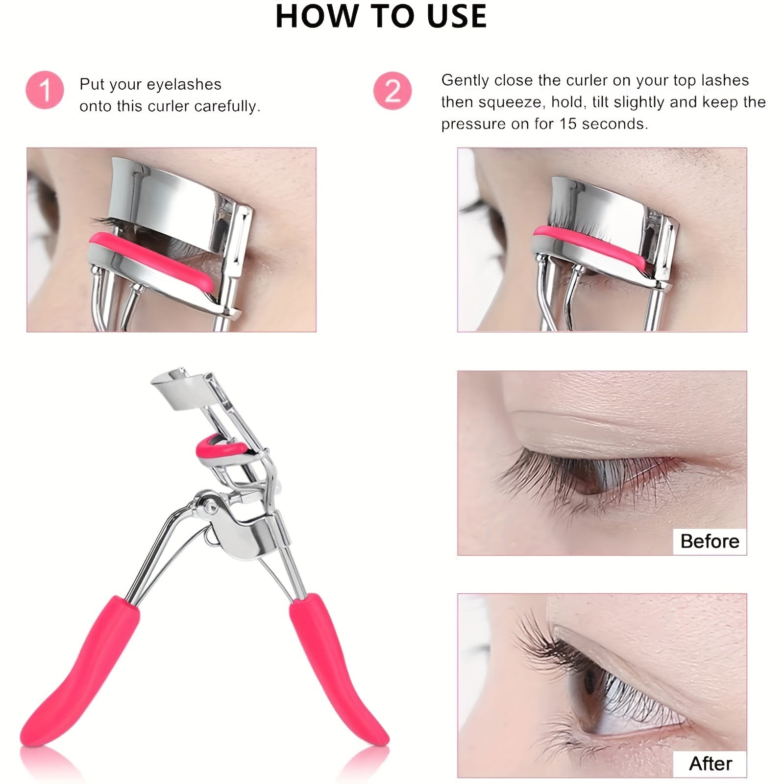 Eyelash Curler Lash Curler With 10 Refills Fits All Eye Shapes