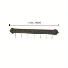 Dollhouse Kitchen Accessories Set with Decorative Patterns & 7 Metal Hooks