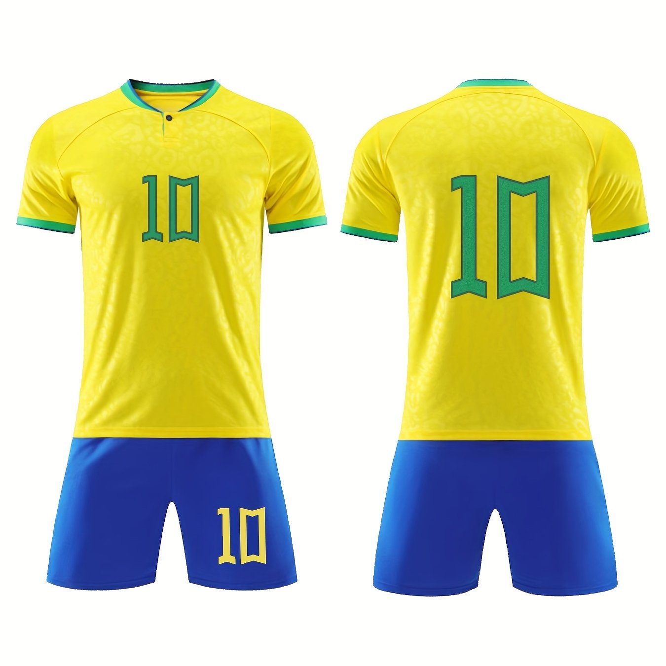 2pcs Boys Breathable Sports Football Training Outfit Quick Drying Summer Set