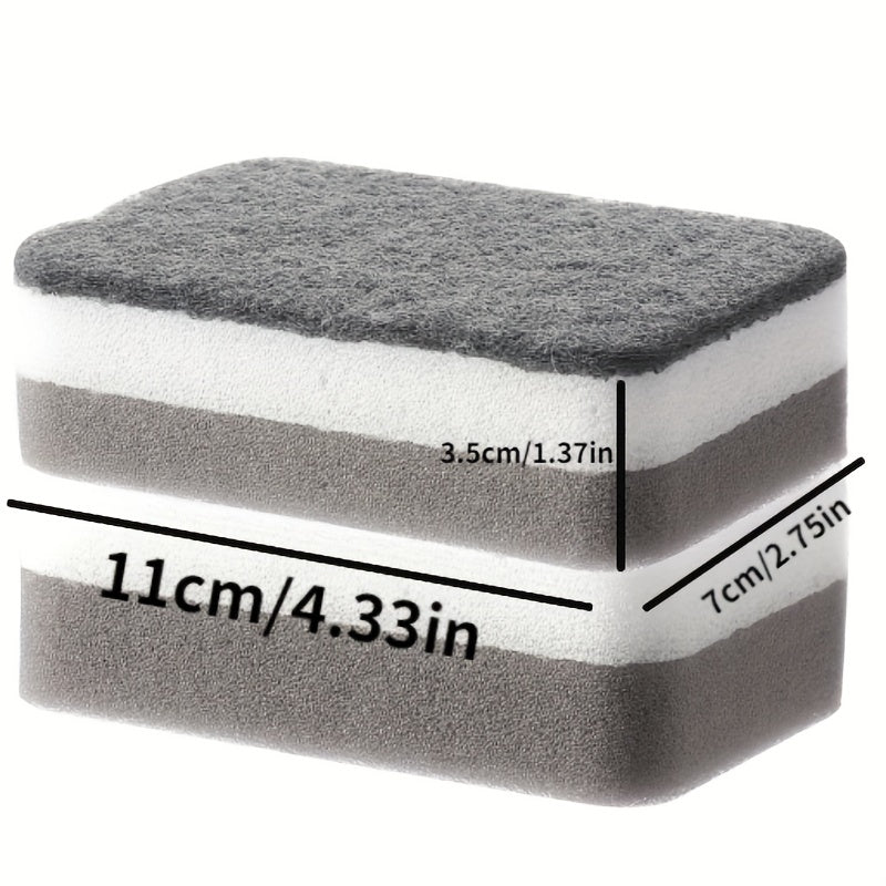 5pcs Double sided Cleaning Sponges Household Scouring Pad Kit
