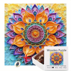 Sunflower Wooden Puzzle with Animal Pieces - Fun Puzzle Gift