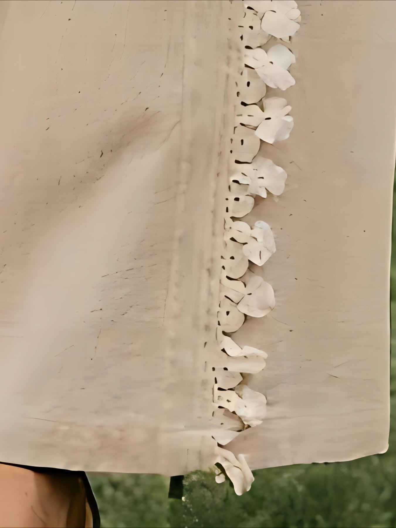  Solid Frill Trim Drawstring Wide Leg Pants