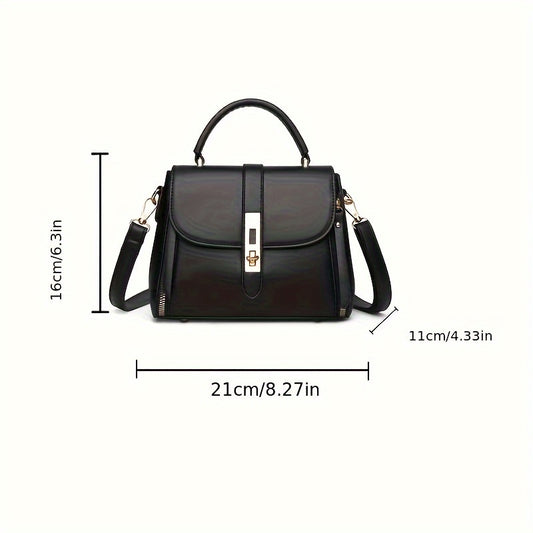 Women's Faux Leather Top Handle Bag