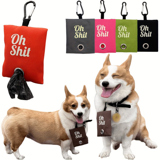 Stylish 'OH SHIT' Dog Poop Bag Holder