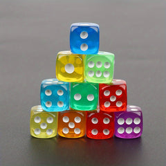 High Transparent Acrylic Dice 14mm Round Corner Boutique Game Dice
