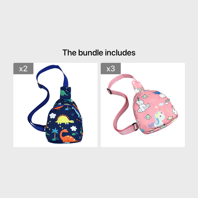 Kids Cross Body Bag Cartoon Dinosaur Print Shoulder Bag