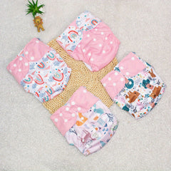 4pcs Washable Cloth Diaper Covers Adjustable Nappy Reusable Cloth Diapers