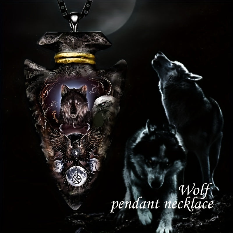 Forest Ghost Wolf Punk Hip Hop Animal Wolf Pendant Necklace