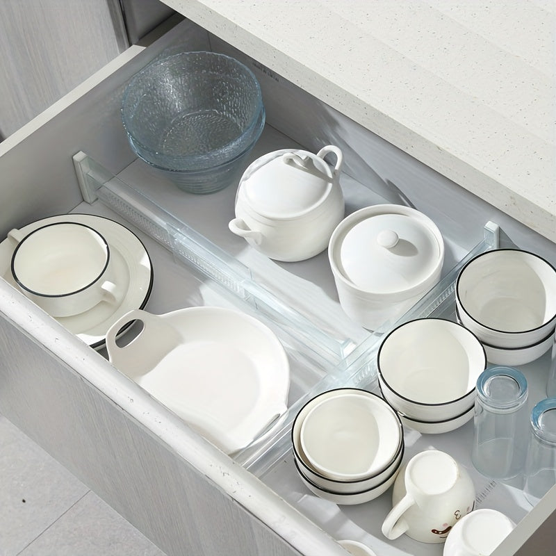 Retractable Transparent Drawer Partition for Underwear and Socks Organization