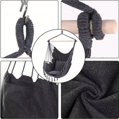 Leisure Cotton Hammock Balcony Hanging Chair Load 150KG