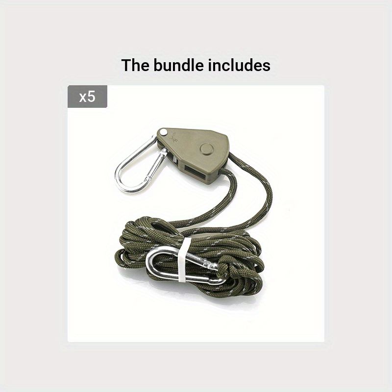 Adjustable Windproof Rope w/ Fixed Buckle for Hiking & Camping