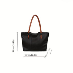 Large Capacity Lightweight Tote Bag Colorblock Handbag