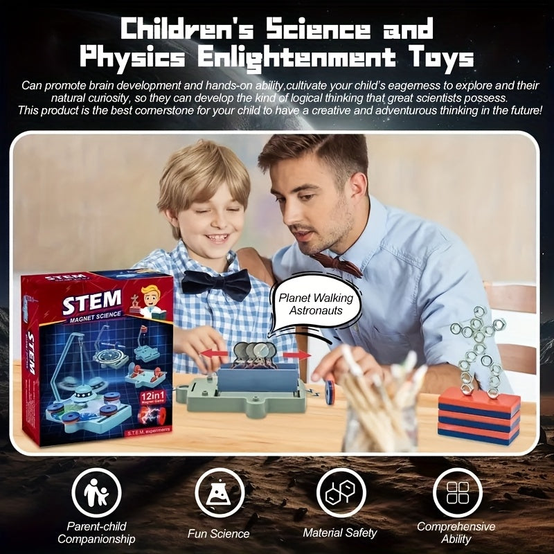 XUEYOUMA Magnetic Science Experiment Set - Anti Gravity, Levitation, 12-in-1 Toy