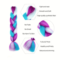 Three Tone Ombre Rainbow Jumbo Braiding Hair Extension for Twist Braiding