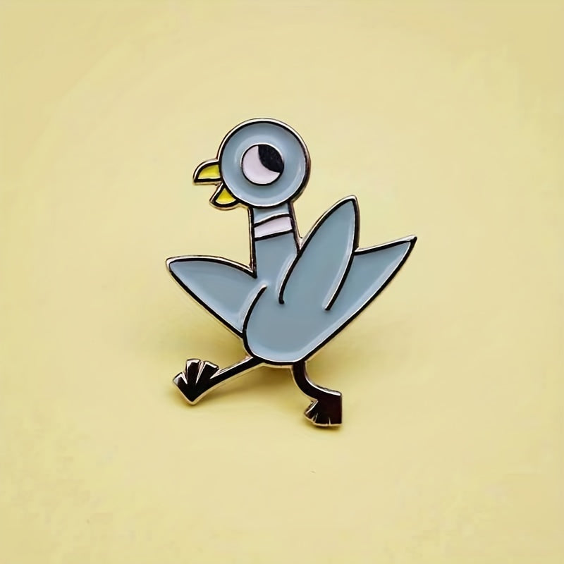 Teal Duck Enamel Brooch Dancing Duck Lapel Pin For Men