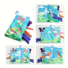 3pc Sensory Preschool Books with Touch Pages Safe Belly Time Toys