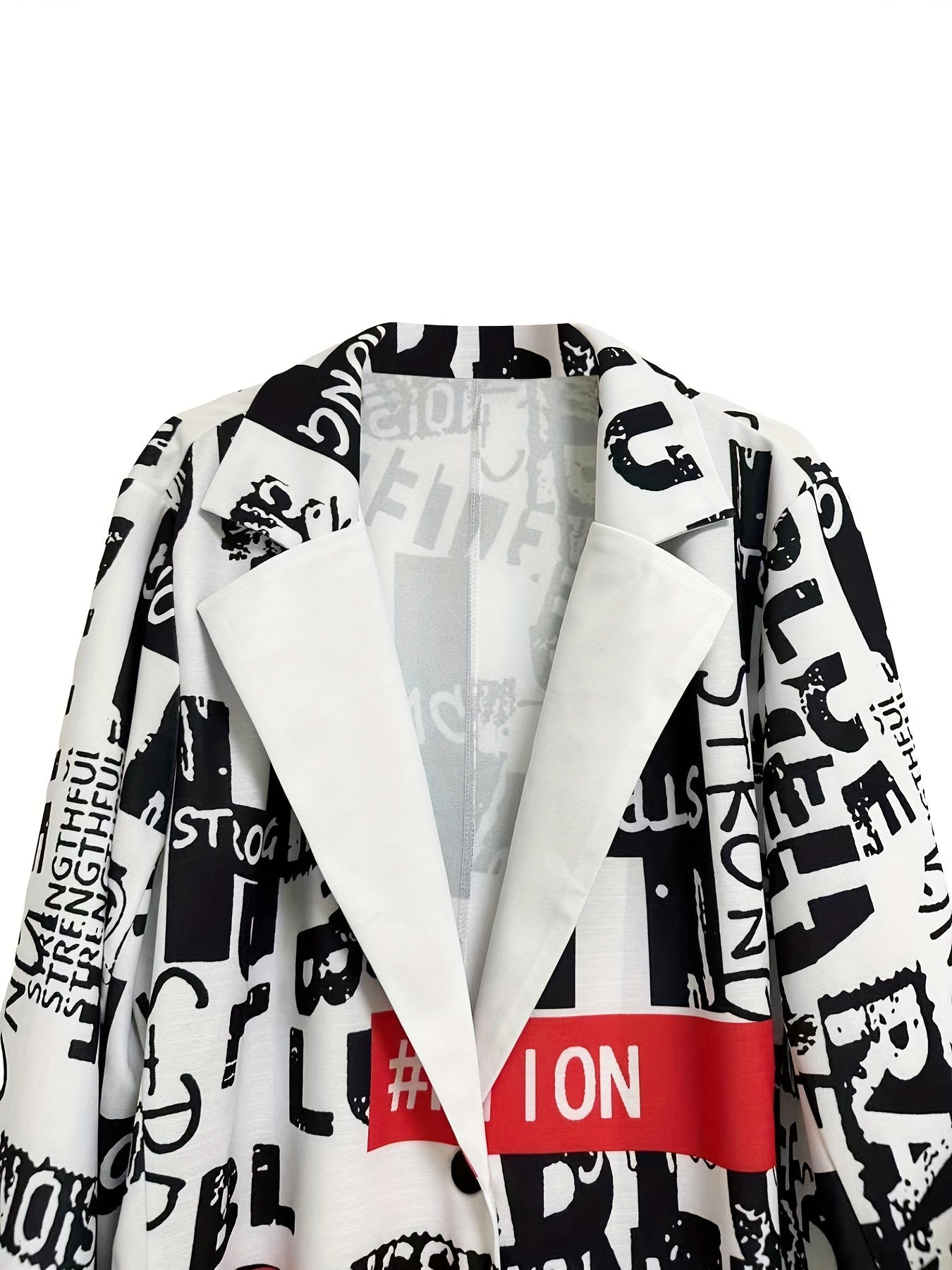  Pop Art Print Long Sleeve Blazer