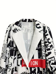  Pop Art Print Long Sleeve Blazer