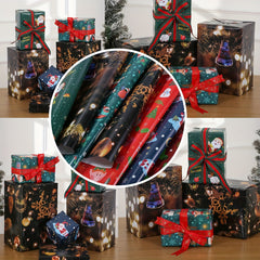 5pcs Christmas Gift Wrapping Paper Thick Copperplate Paper