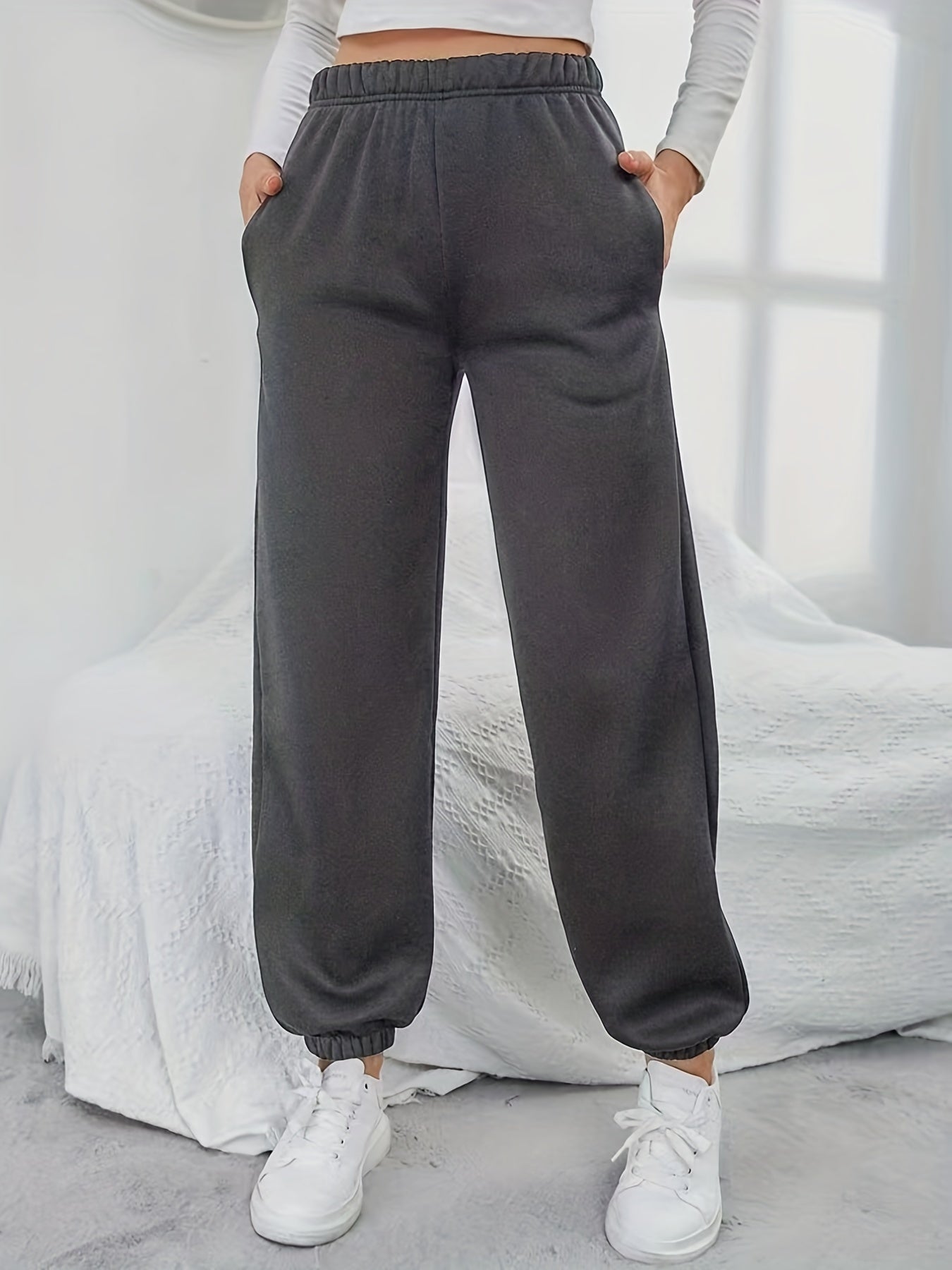 Women's High Waist Sweatpants Autumn Winter Jogger Pants