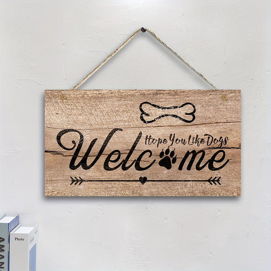 Wooden Door Sign Welcome Wall Hanging Decoration