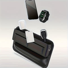 Car PU Leather Storage Box Front Seat Gap Padding