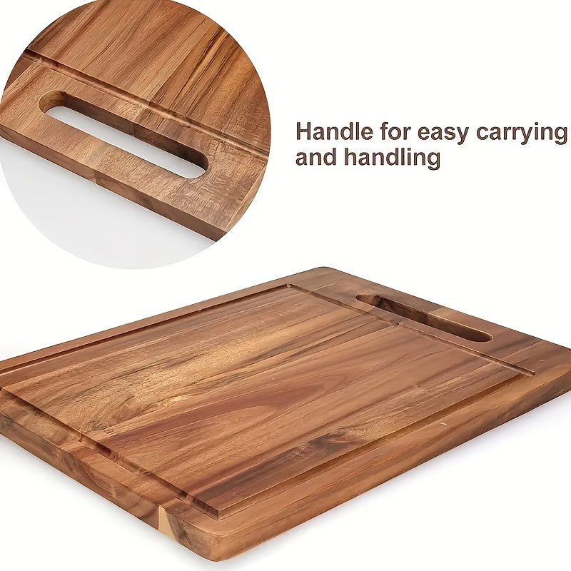 Wood Cutting Board With Juice Groove Chopping Board For Kitchen Meat Cheese