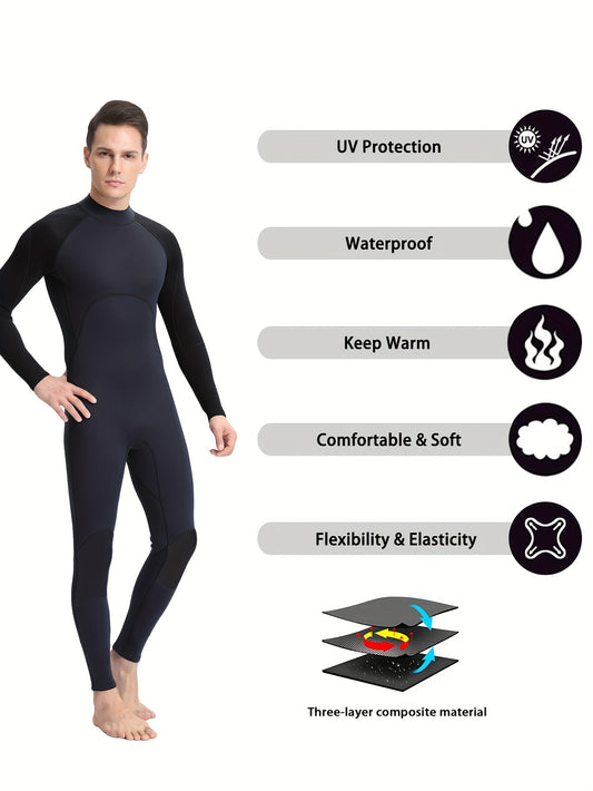 Realon 2mm Men's Wetsuit Full Wet Suit Surfing Swimming Diving Neoprene