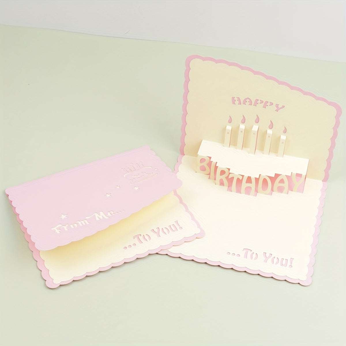 3D Happy Birthday Greeting Card - Bronzing Foldable Birthday Gift Blessing