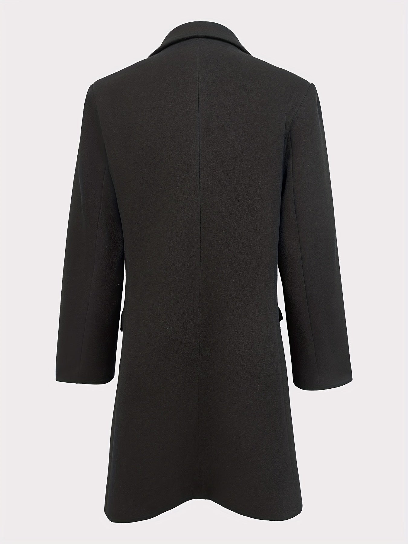 Solid Single Breasted Jacket for Fall & Winter Women's Clothing