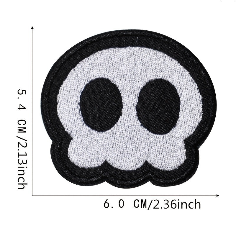 Boys Cartoon Skull Embroidery Patches DIY Decorative Clothes Holiday Gift