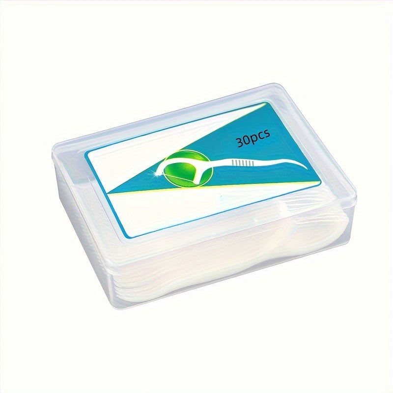 30pcs Floss Picks Set Dental Floss Portable Dispenser Holder Travel Toothpicks