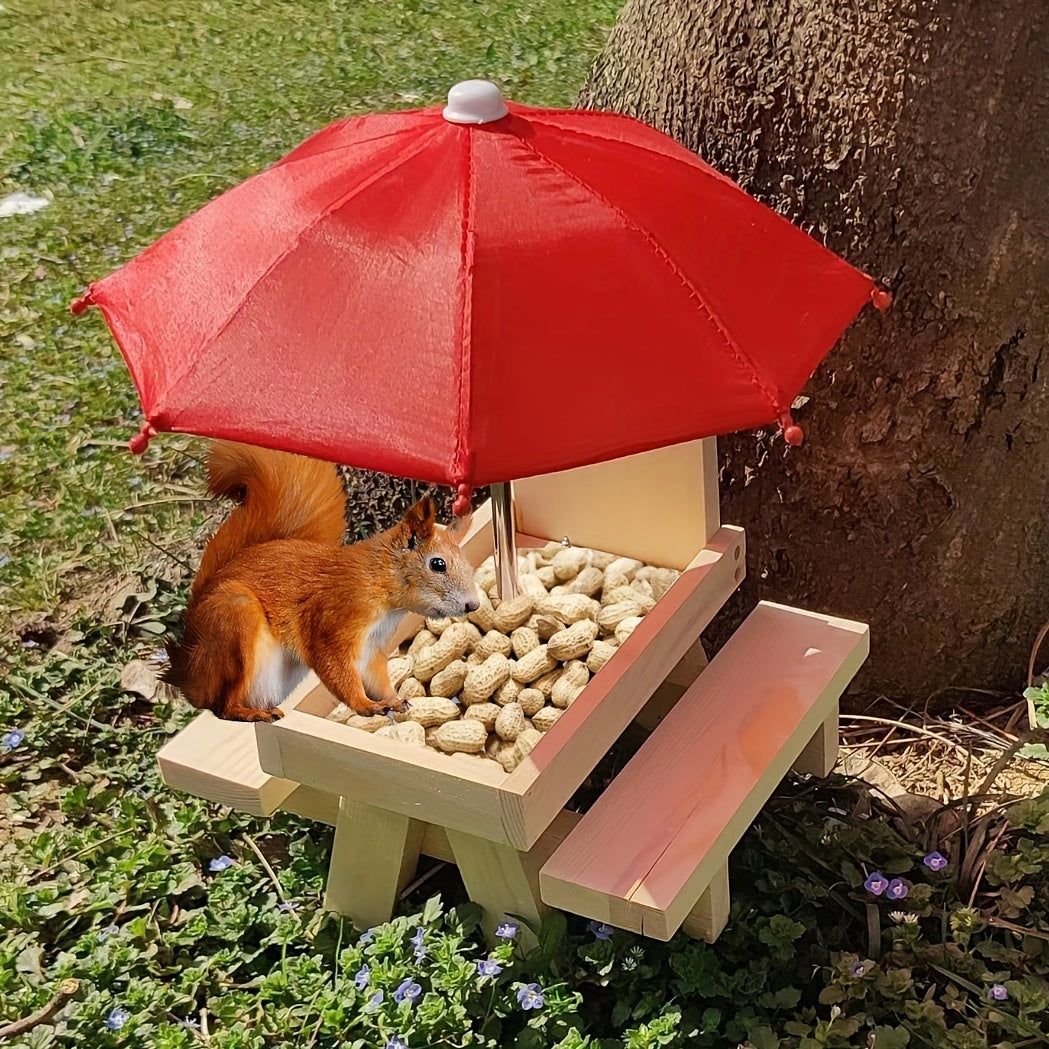 Squirrel Feeder With Umbrella Bird Feeder - Fall Decor