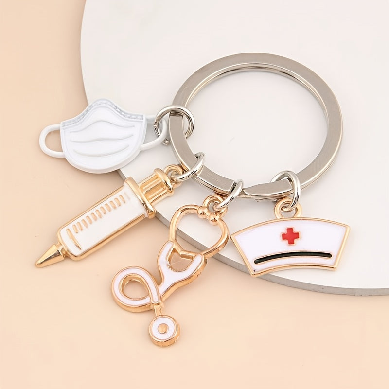 Car Nurse Doctor Mask Key Chain Support Medical Aid Staff