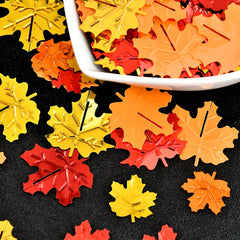Maple Leaf Decoration Confetti, Autumn Fall Holiday Party Table Scatter Decor