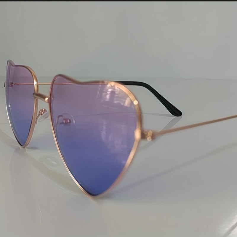 Heart Metal Frame Sunglasses UV400