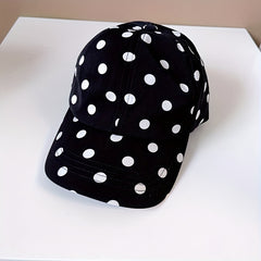 Polka Dot Print Baseball Cap Lightweight Adjustable Sun Hat