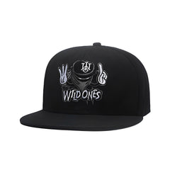 Cartoon Embroidered Hip Hop Hat with Mask