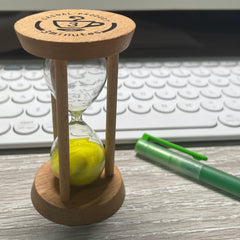 3 Minute Wooden Sand Clock - Fun Gift for Kids & Home Decor