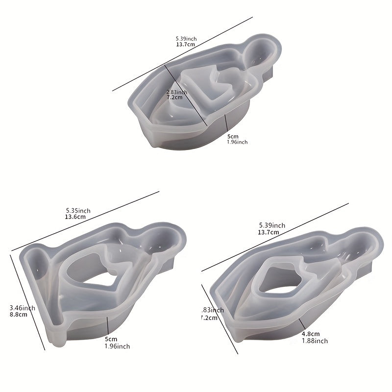 Body Art Thinker Candle Holder Silicone Mold 3pcs Pack